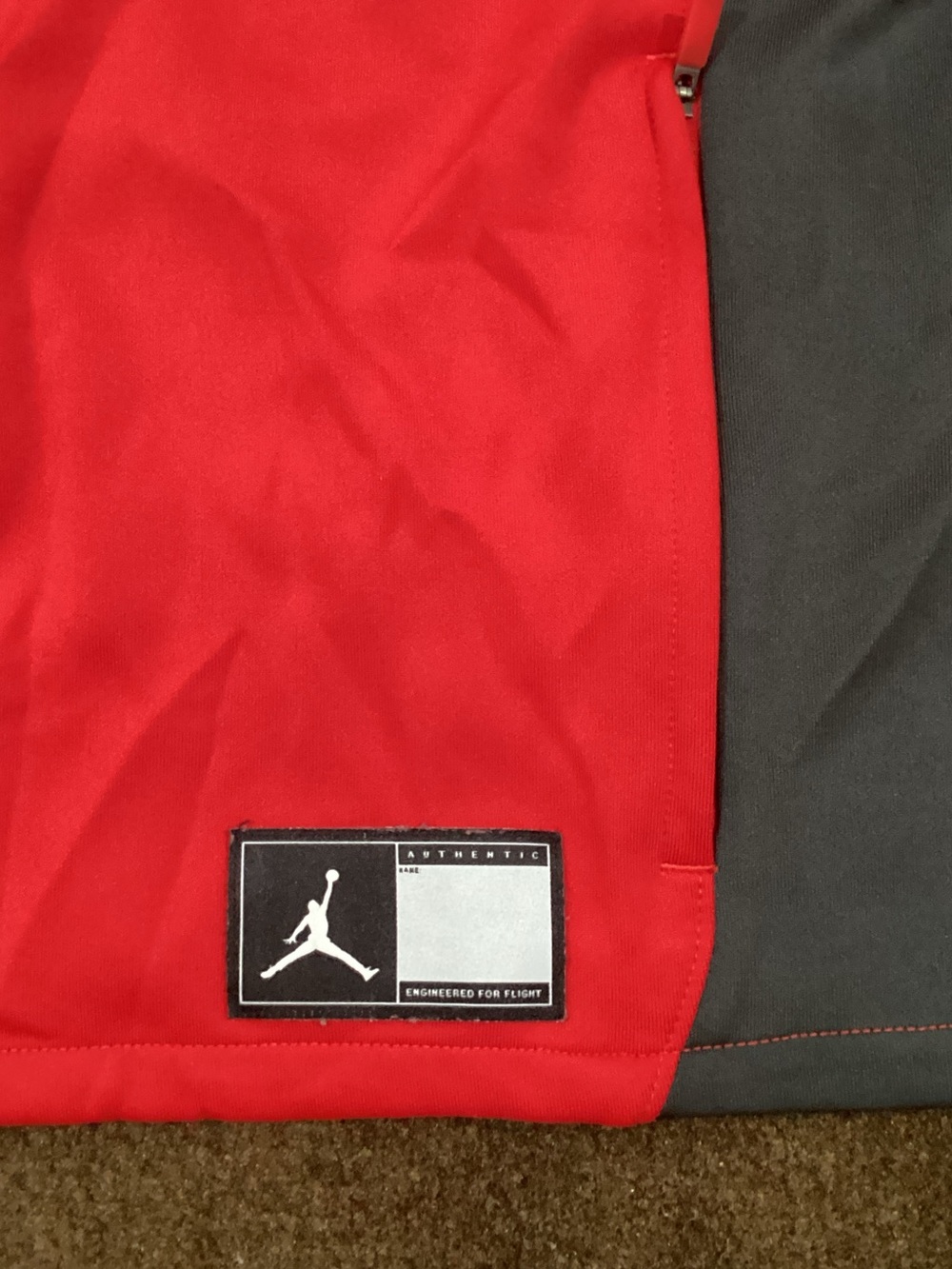 Jordan Red and Gray Performance Full-Zip Jacket - Picture 3 of 7